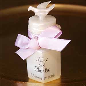 Custom Bubble Favors with Personalized Label, and Satin Ribbon - Assembled For You
