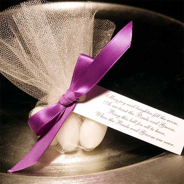 Jordan Almond Favors with Traditional Saying or Personalized Tag, Ribbon, & Tulle - DIY Kit