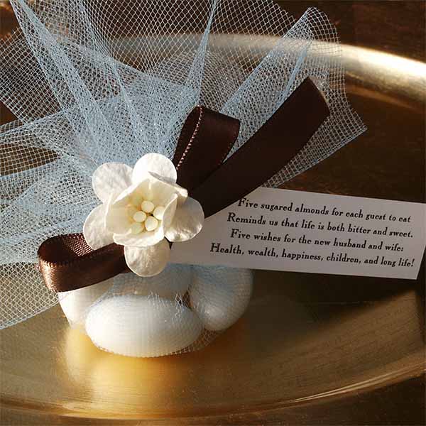 Jordan Almond Favors with Traditional Saying or Personalized Tag, Ribbon, Tulle, & Embellishment - DIY Kit
